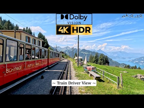 Cab ride Schynige Platte to Wilderswil - Schynige Platte Bahn Switzerland | Train Driver view | 4k