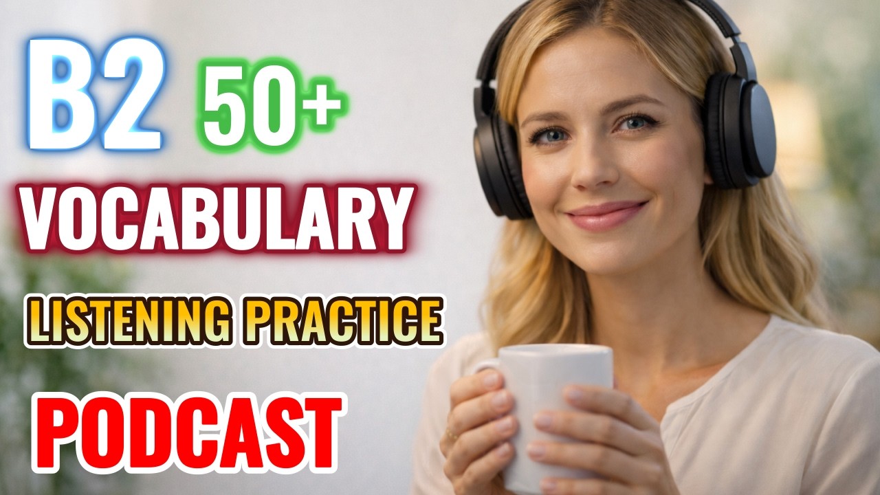 50+ Powerful B2 English Vocabulary Words || Intermediate English Listening Practice