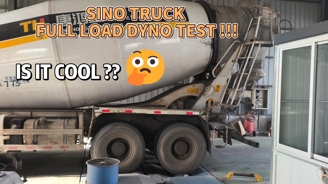 HUGE HOWO Cement Mixer Truck Dyno Test & Diesel Sound [4K]