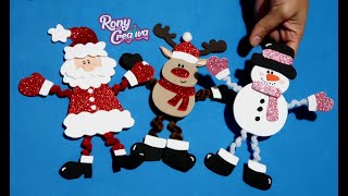 DIY craft foam christmas ornaments | #Ronycreativa