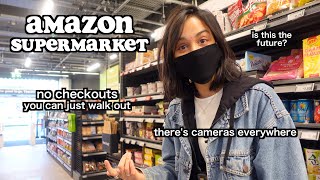 food shopping at an AMAZON SUPERMARKET *no checkouts* | clickfortaz