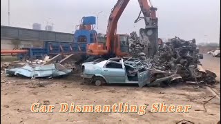 Incredible Scrap Car Dismantling Shear | Excavator Hydraulic Shear