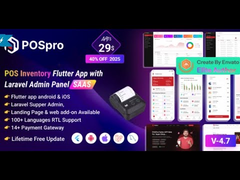 How to Develop a POS Inventory #mobileapp with Admin Panel Using POSpro Script in Laravel & Flutter