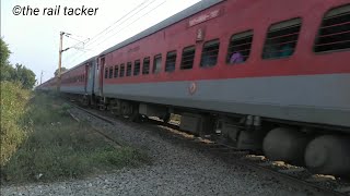 preview picture of video 'Madly Honking Lalkuan-Howrah Express whiskby  kastha at 110 kmph'