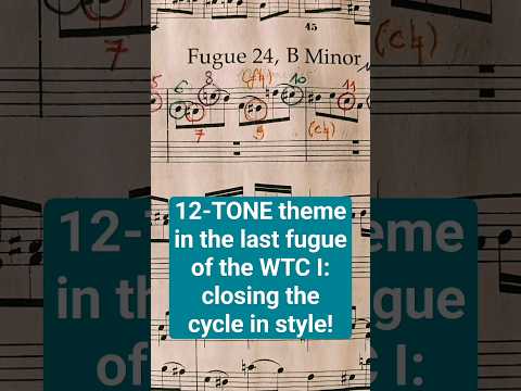 ! 12-tone theme in the last fugue of the WTC I ! #bach #analysis #welltemperedclavier #fugue #shorts