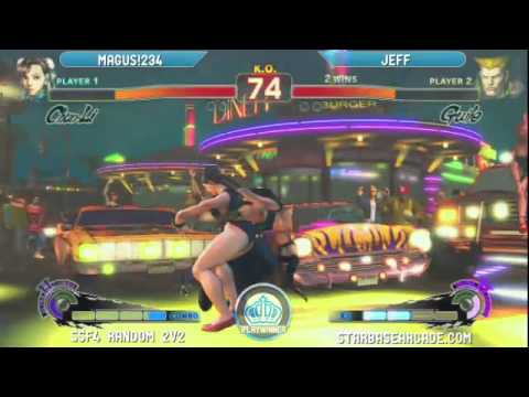 RogerDoger & MAGUS1234 vs Haunts & Jeff - SSF4 Random 2v2 - Starbase Arcade