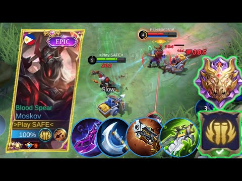 MOSKOV HIGHEST CRITICAL DAMAGE BUILD THAT YOU WILL NEVER SEE! - BUILD TOP GLOBAL MOSKOV ~ MLBB