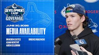 Braeden Cootes, Adam Novotný, Aiden Celebrini & Brooks Rogowski Development Camp Media (Jun 30 2026)