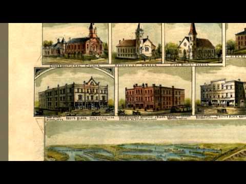 Webster Massachusetts 1892 Panoramic Bird's Eye View Map 7522
