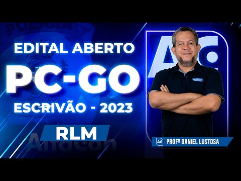 Concurso PC GO 2023 - Escrivão - Curso Completo de RLM - AlfaCon
