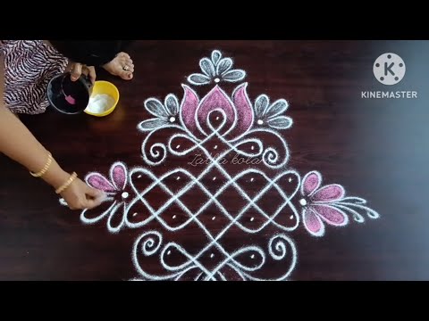 பங்குனி மாதம் ஸ்பெஷல் எளிய சிக்கு கோலங்கள்//Creative Kambi kolam//Latha kolam