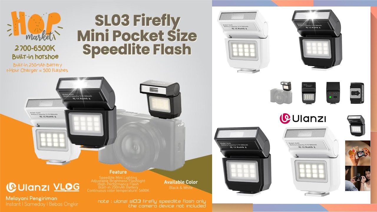ULANZI SL03 Firefly Mini Pocket Size Speedlite Flash