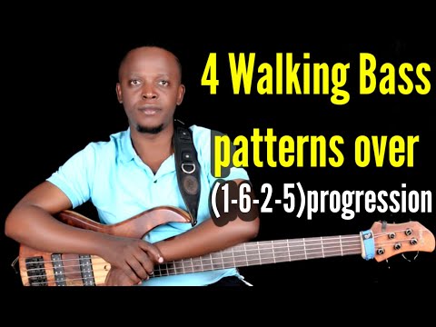 How to play Walking bass Line - Beginners bass lesson  by O.V.Gilberto