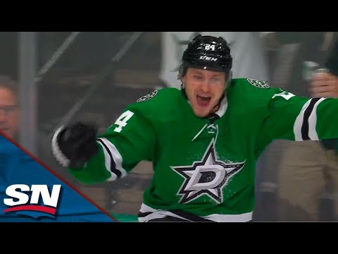 Roope Hintz Roofs The Sweet Shorthanded Goal To Open The Scoring For The Stars