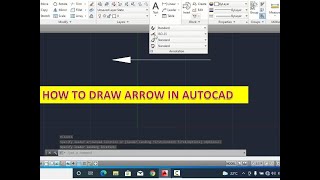 How To Make Or Draw Arrow In Autocad