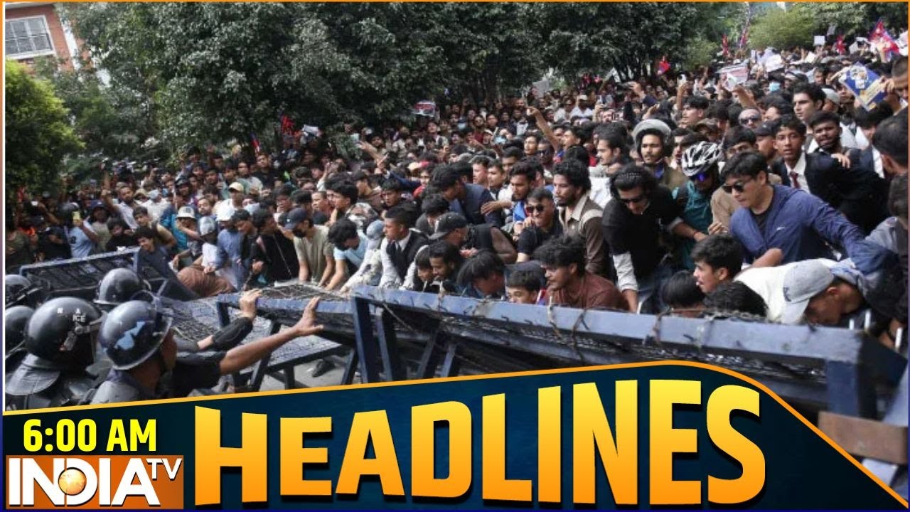 Headlines 6 AM: Nepal Protest के बीच सामने आया PM Face का नाम! | Top News | Hindi News | India Tv