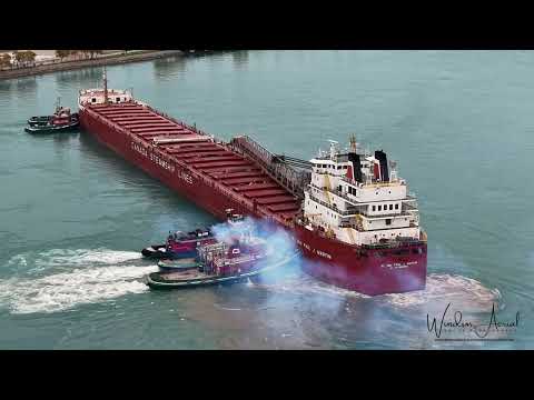 FREIGHTER GROUNDING OF CSL GROUP' S RT. HON. PAUL J. MARTIN IN THE DETROIT RIVER NOVEMBER 2025