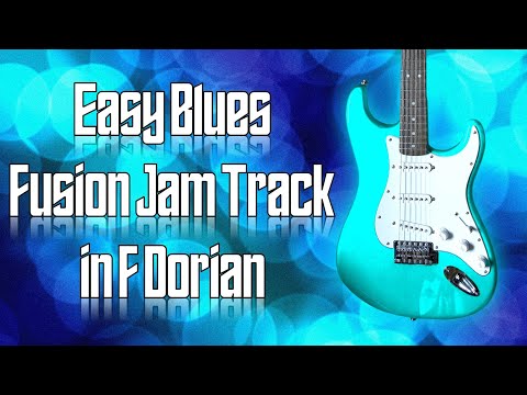 Easy Blues Fusion Jam Track in F Dorian 🎸 Guitar Backing Track
