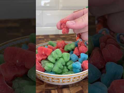 Frozen gummy bears 🧸 #shorts