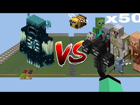 1 warden vs X50 All mobs1vs50mob battle (part 1)