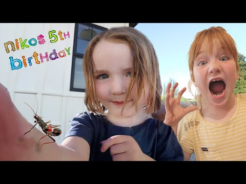 PET BUGS for NiKO's 5th BiRTHDAY!!  Baby Stick Bug Pets and a fun Minecraft in real life bday party
