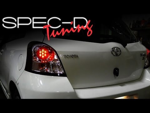 SPECDTUNING INSTALLATION VIDEO: 2006-2008 TOYOTA YARIS HATCHBACK 3DR LED TAIL LIGHTS