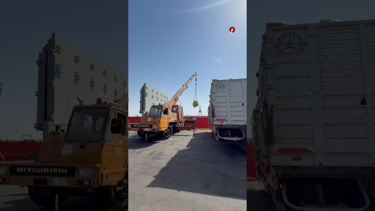 فيديو | وصول سفينة شحن قادمة من #الصين إلى ميناء أم قصر الشمالي بعد عبورها #مضيق_هرمز