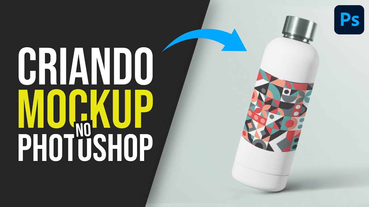 Como Criar Mockup do Zero no Photoshop (outdoor e garrafa)