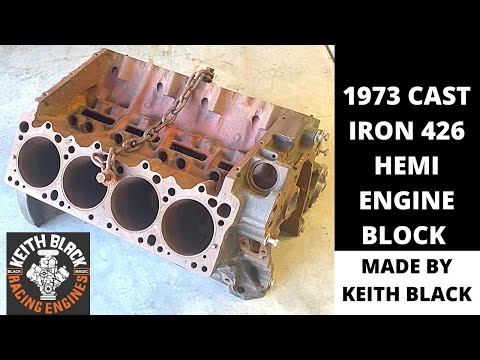 1973 Keith Black 426 Hemi Iron Engine Block Chrysler / Automotive History Relic Cracked Junk