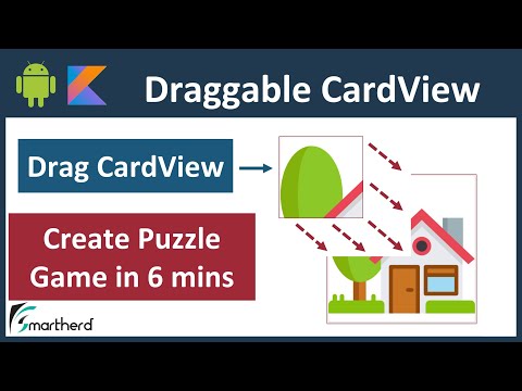 Draggable CardView How to make a Card Draggable Android Studio Tutorial Kotlin