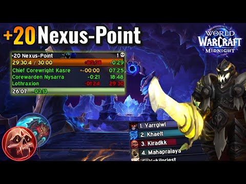 +20 Nexus-Point, Midnight Beta Mythic+! | Blood Death Knight PoV!