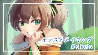 【描いてみた】夏色まつりさんクリスタでイラストメイキング#shorts