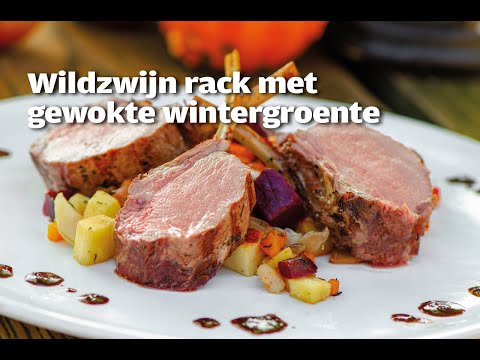 Wildzwijn rack met gewokte wintergroente | Fire&Food TV