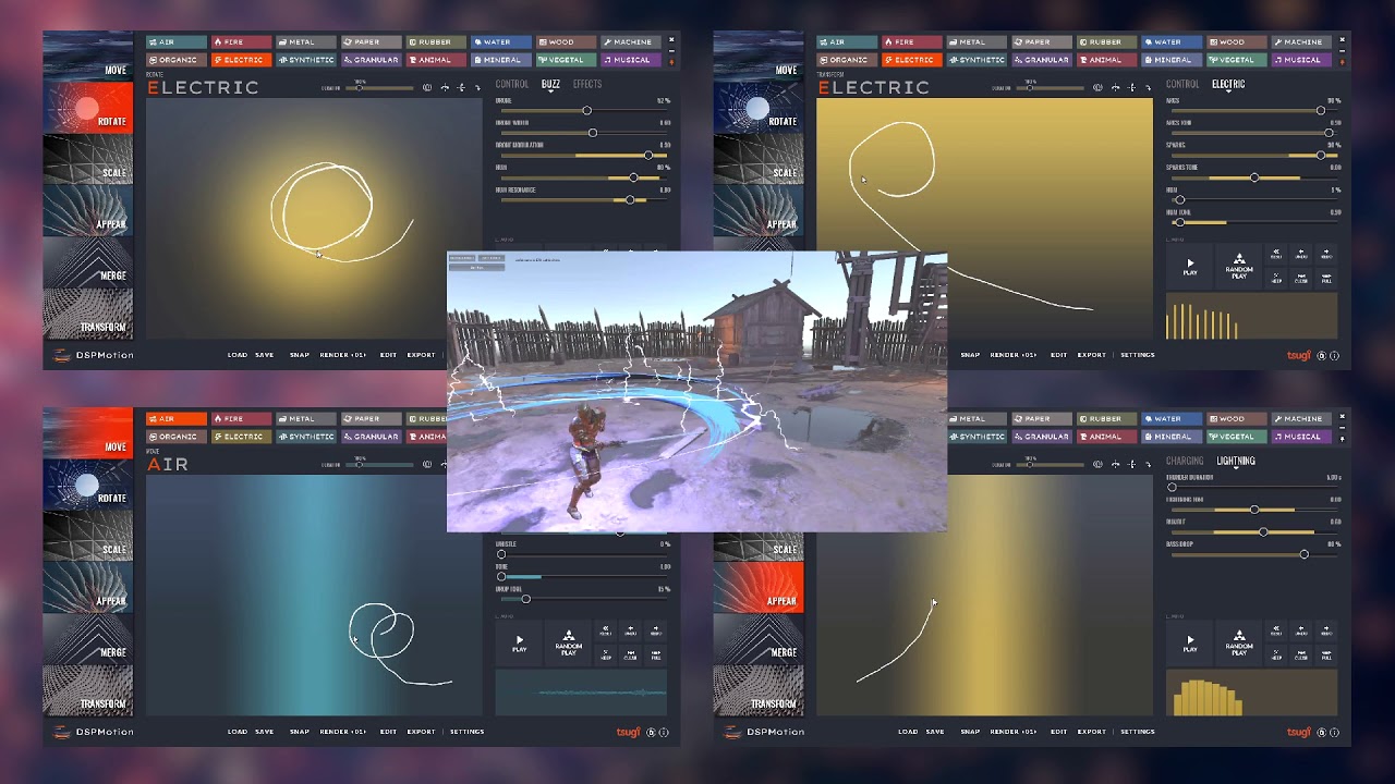 Drawing sword fighting sounds in DSP Motion