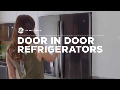 GE® 27.8 Cu. Ft. French-Door Refrigerator with Door In Door (Black Stainless)