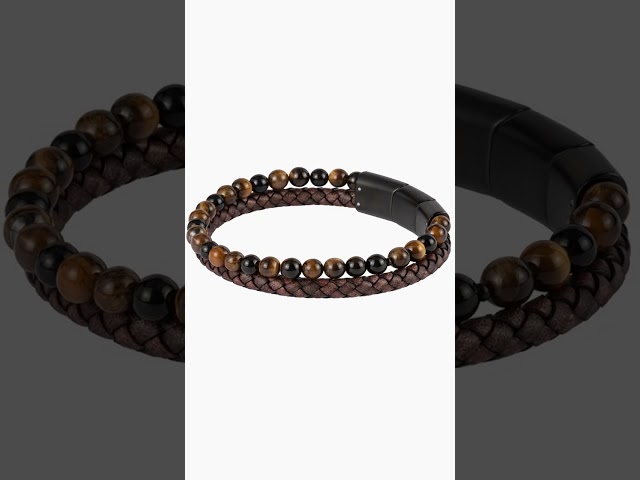 Vídeo relacionado con OIDEA Pulsera de Cuero para Hombre, Brazalete para Hombre Ancho Cuero Trenzado Correa Ajustable Biker Retro con Cierre de Reloj Casual Joya Regalo Chulo, Negro