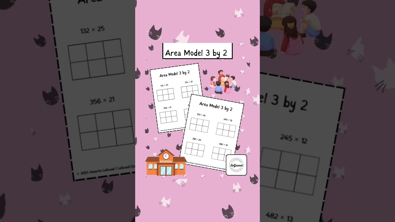 Area Model 3x2 | Easy Multiplication Strategy for Elementary Students