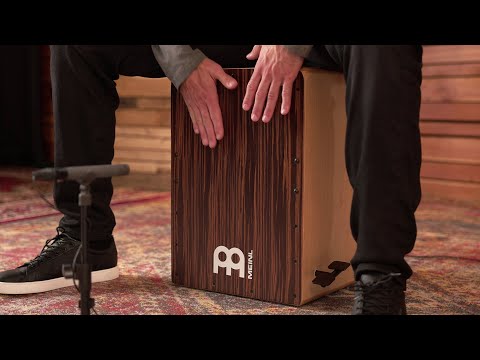 MEINL Percussion - Ebony Bass Series Foot Switch Cajon - Ebony - JBC6EY