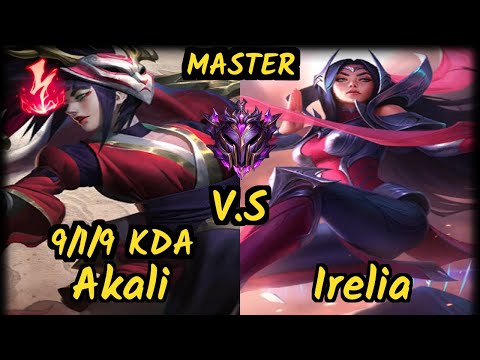 GRF Doran (AKALI) vs IRELIA - 9/1/9 KDA TOP GAMEPLAY - KR Ranked MASTER