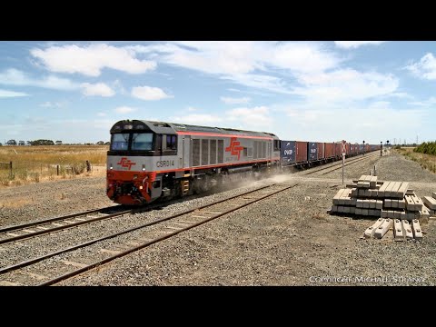 CSR014 Leads 7922V SCT/SBR Dooen Container Freight Train (23/12/2021) - PoathTV Australian Railways