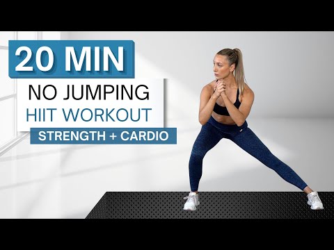 20 min INTENSE NO JUMPING HIIT WORKOUT | No Equipment | Strength + Cardio | Warm Up and Cool Down