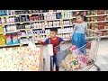 Frozen Elsa Spiderman In Supermarket Thief Fails Toy Cars Police Arrest Superman Kids Fun