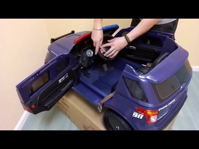 Vídeo relacionado con Coche eléctrico Infantil 12V ATAA Policía con Sirena Luces LED Ruedas EVA Mando Parental MP3 y cinturón