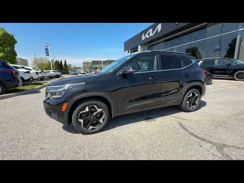 2024 Kia Seltos in Black for sale at Clarington Kia in Bowmanville, ON