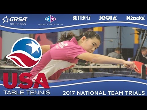 2017 US National Team Trials Day 1 - Crystal Wang vs. Rachel Yang (Rd of 16) Highlights