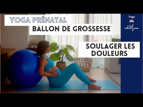 Exercices Yoga prénatal sur ballon de grossesse pour ...