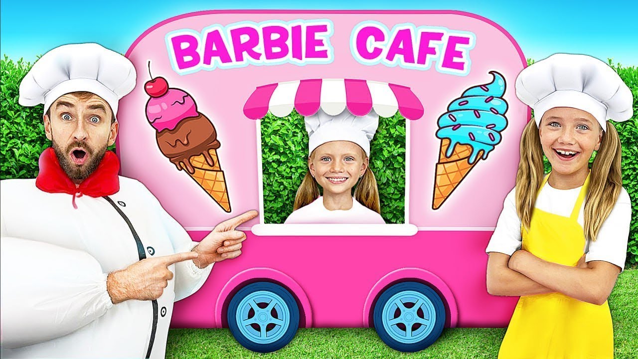 スラバはアイスクリームトラックでお母さんを手伝う