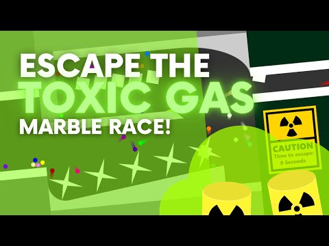 Escape the Toxic Gas - Survival Algodoo Marble Race