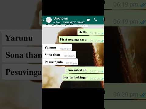 Senior|Lovers romantic WhatsApp chat| tamil chat| romantic chat| love chat| @FANTASTICCHATT