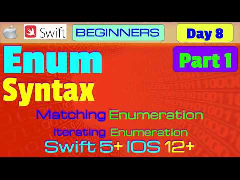 IOS, Swift 5, Interview Theory, Tutorial, #08 P1: Enumeration ( Syntax )